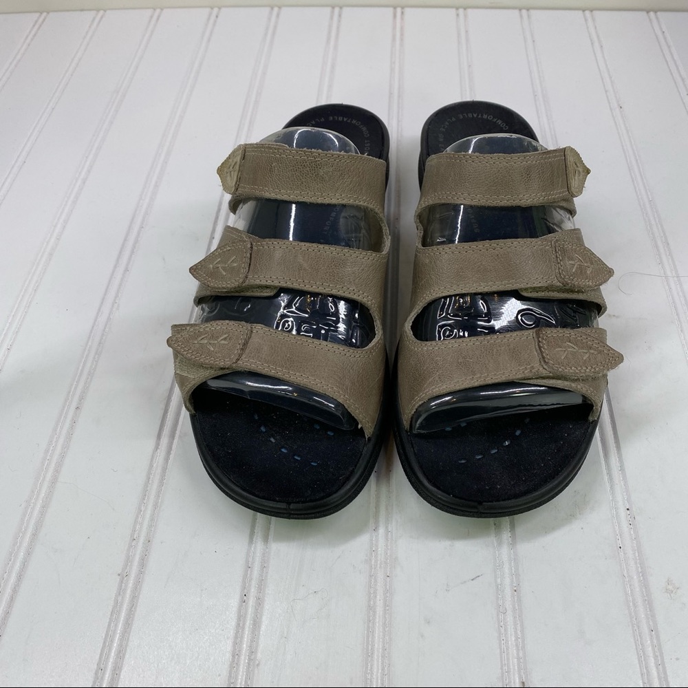 Ecco Shock Point Gray Adjustable Strap Sandals - image 3